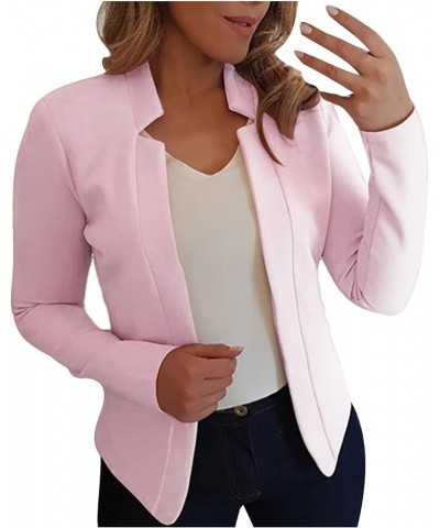 Blazer Jackets for Women Fashion Dressy Open Front Cardigan Jacket Casual Long Sleeve Work Office Suit Jacket 01 Light Pink $...