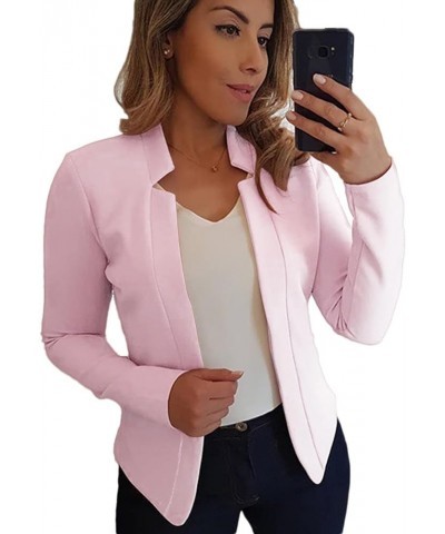 Blazer Jackets for Women Fashion Dressy Open Front Cardigan Jacket Casual Long Sleeve Work Office Suit Jacket 01 Light Pink $...