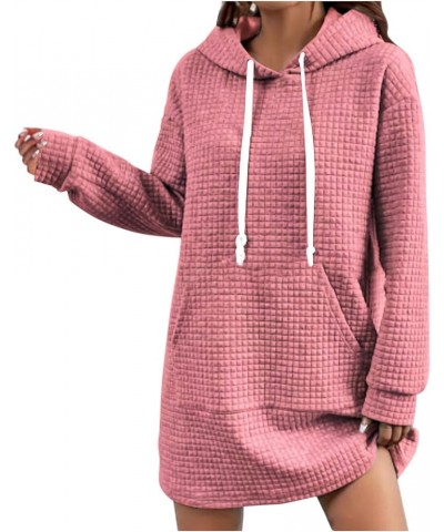 The Warmy Oversized Hoodie Dress For Womens Hoodies Pullover Long Sleeve Hoodies with Pocket A01-pink $12.60 Activewear