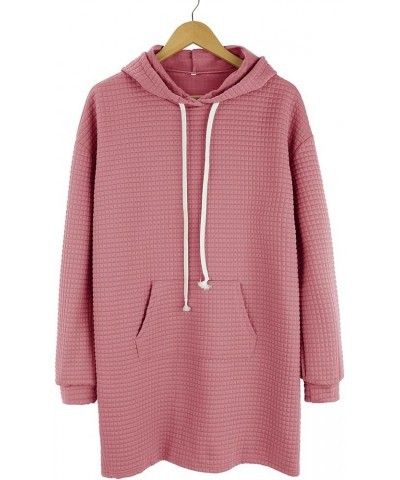 The Warmy Oversized Hoodie Dress For Womens Hoodies Pullover Long Sleeve Hoodies with Pocket A01-pink $12.60 Activewear