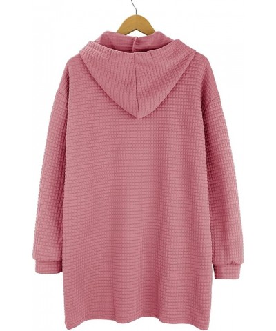 The Warmy Oversized Hoodie Dress For Womens Hoodies Pullover Long Sleeve Hoodies with Pocket A01-pink $12.60 Activewear