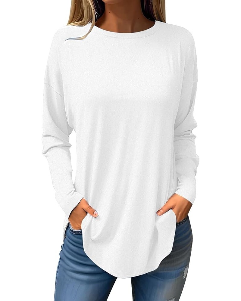 Womens Casual 3/4 Lenght Sleeve Tops Trendy Loose Shirts Crewneck Printed Cute Blouse Graphic Tees Tunics Zl1 White $8.69 Blo...