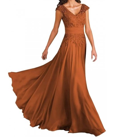 Chiffon Short Sleeve Mother of The Bride Dress Laces Appliques Mother of The Groom Dress Formal Evening Dress Orange $37.43 D...