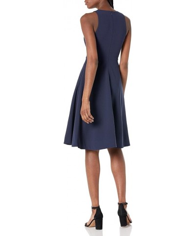 Women's Catalina Plunging V-Neck, a Line Midi Midnight Blue B $29.85 Dresses