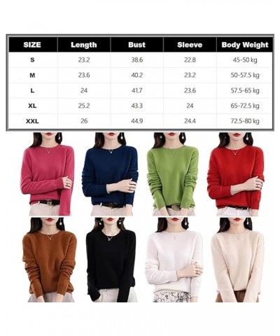 Cashmere Sweaters for Women, Cashmere Long Sleeve Crew Neck Lightweight Soft Knitted Pullover Jumpers (XL,Beige) Red XX-Large...