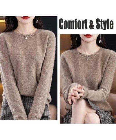 Cashmere Sweaters for Women, Cashmere Long Sleeve Crew Neck Lightweight Soft Knitted Pullover Jumpers (XL,Beige) Red XX-Large...