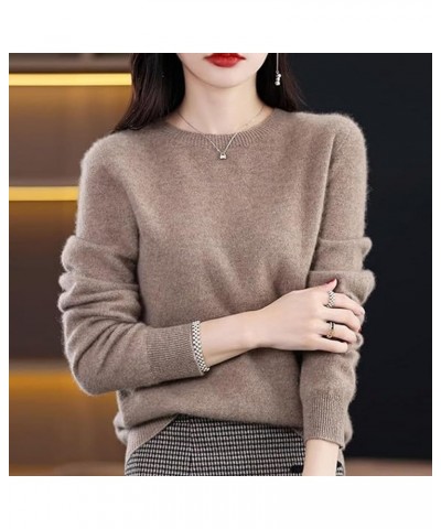 Cashmere Sweaters for Women, Cashmere Long Sleeve Crew Neck Lightweight Soft Knitted Pullover Jumpers (XL,Beige) Red XX-Large...