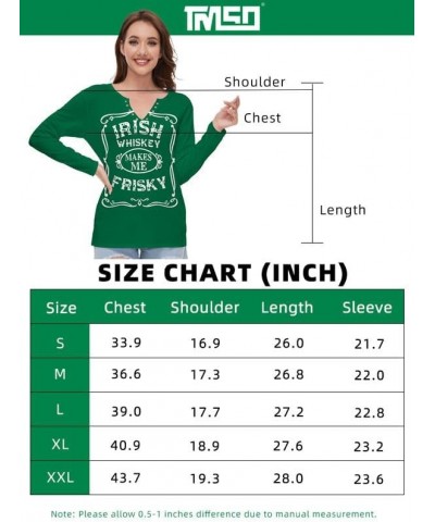 Womens St. Patrick's Day Top Long Sleeve Sweatshirt V-Neck Sexy Shirt Irish Whiskey $13.67 Hoodies & Sweatshirts