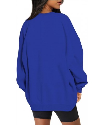 Women Oversized Sweatshirt 2023 Long Sleeve Round Neck Solid Dropped Hoodies Pullover Hoodless Casual Fashion Fall Sweaters 2...