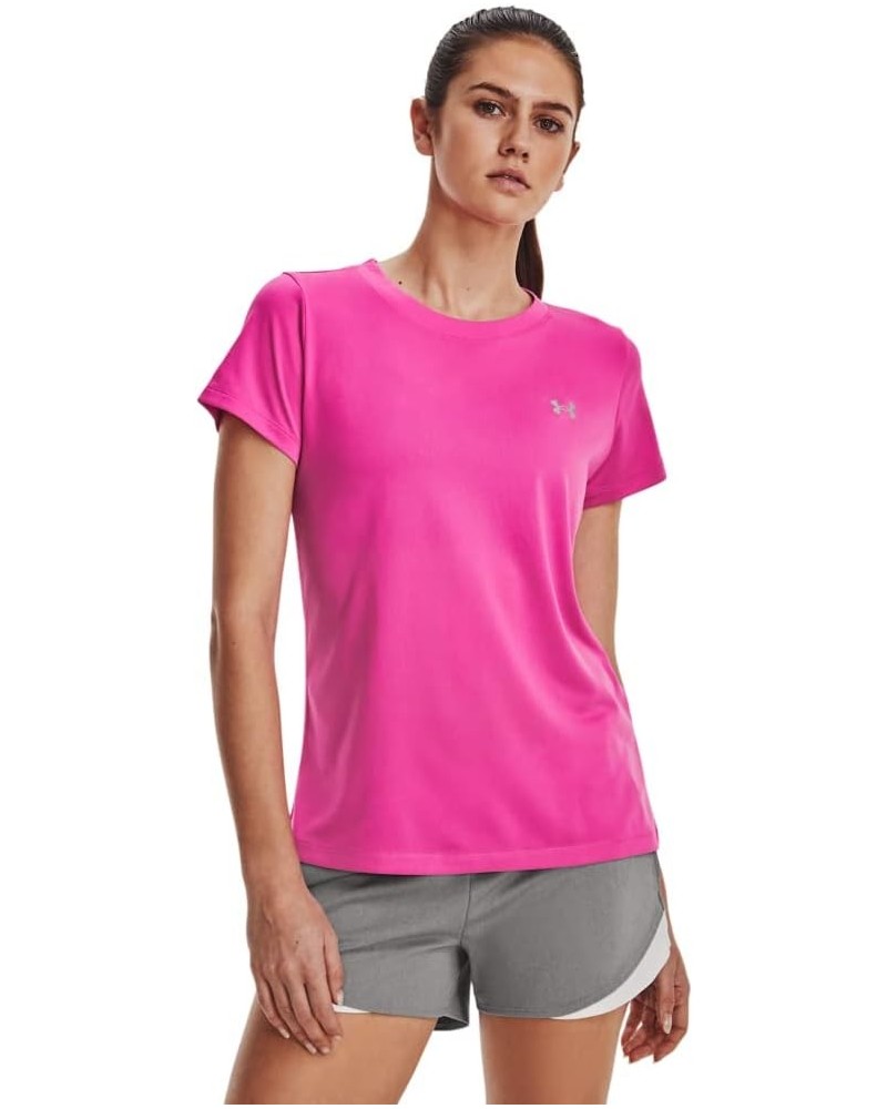 Women's UA Tech™ T-Shirt (652) Rebel Pink / / Metallic Silver Small $11.22 Activewear