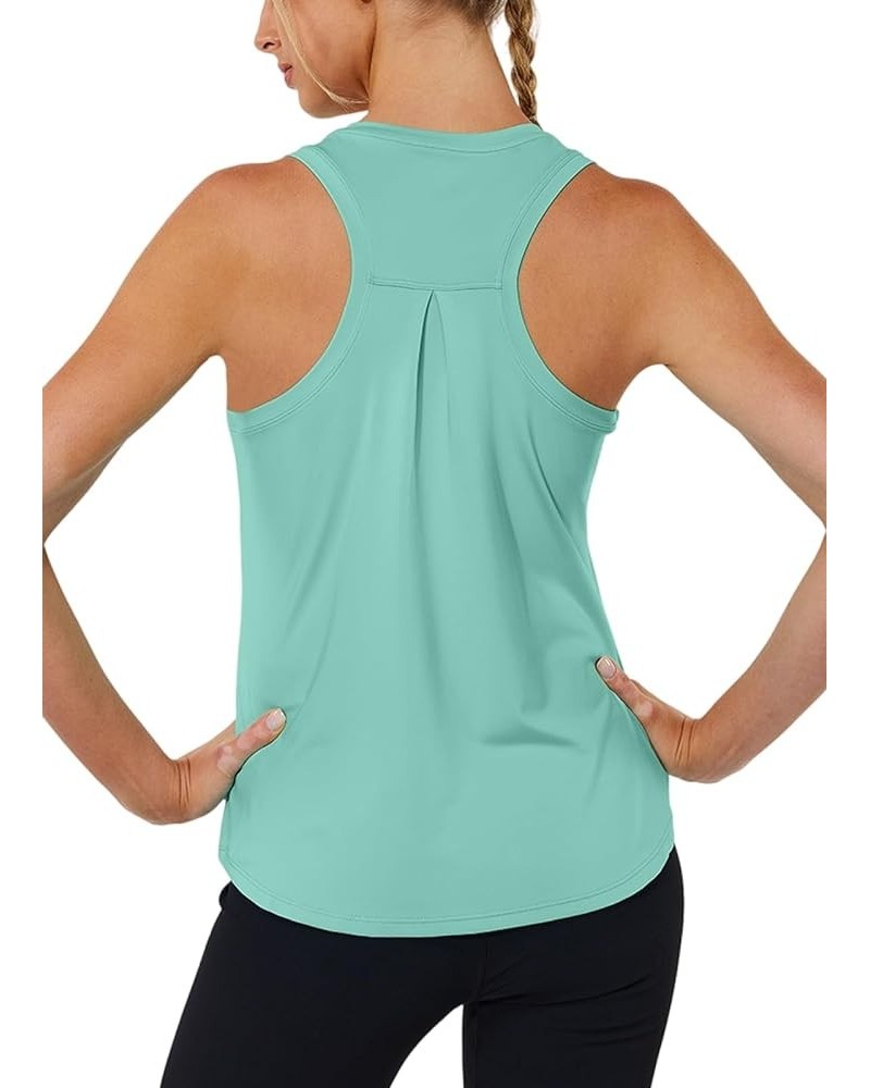 Workout Tank Tops for Women Sleeveless Athletic Tops Running Active Shirts Racerback Gym Quick Dry Exercise Light Green $14.2...