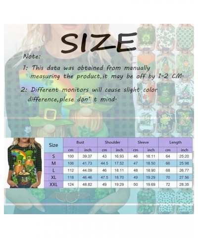 St Patricks Day Outfits for Women 2024 Tops Three Quarter Sleeve Round Neck Tee T Shirt St Patricks Day Heart Top D-green $6....