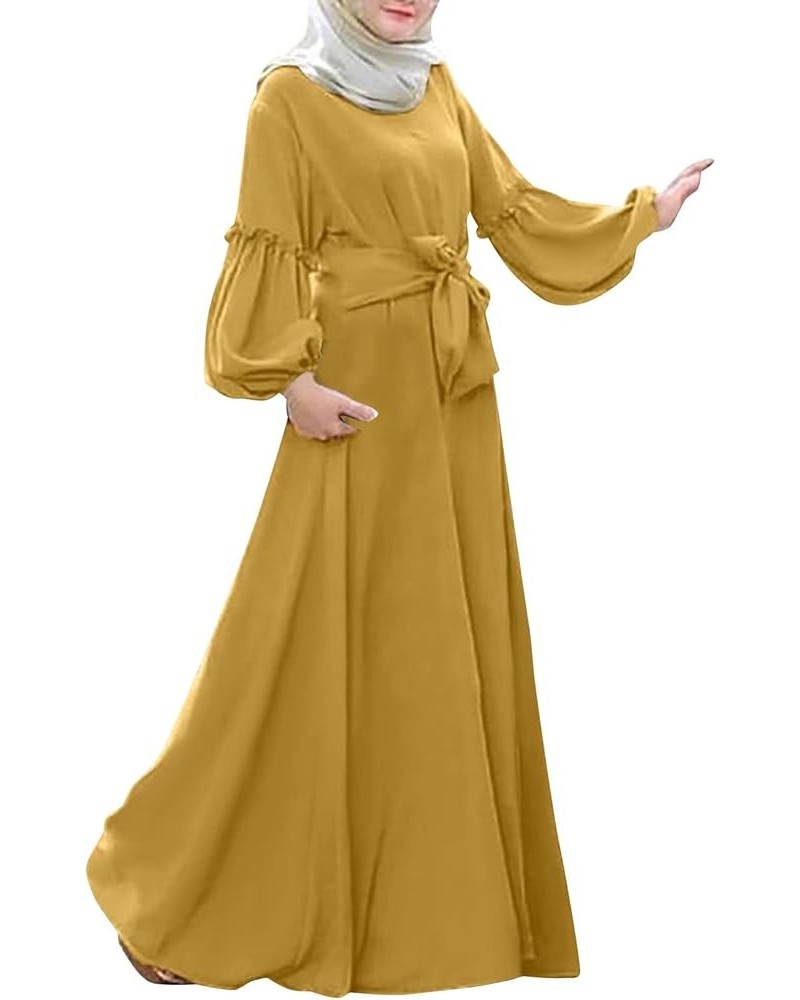 Avanos Abayas for Women Muslim Dress Jilbab Muslim Clothes Niqab Khimar, Instant Modest Prayer Clothes Islamic X2-yellow $9.4...