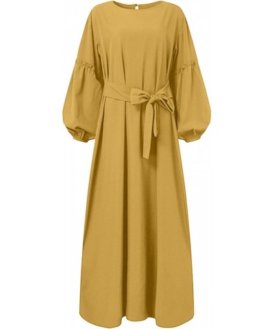 Avanos Abayas for Women Muslim Dress Jilbab Muslim Clothes Niqab Khimar, Instant Modest Prayer Clothes Islamic X2-yellow $9.4...