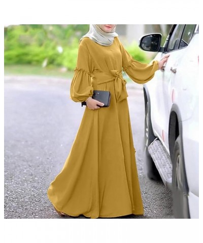 Avanos Abayas for Women Muslim Dress Jilbab Muslim Clothes Niqab Khimar, Instant Modest Prayer Clothes Islamic X2-yellow $9.4...