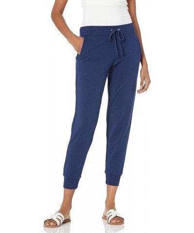 Women's Grace Supersoft Stretch Rib-Cuff Jogger Navy $12.89 Leggings