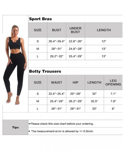 Women’s Yoga Outfits 2 piece Set Workout Tracksuits Sports Bra High Waist Legging Active Wear Athletic Clothing Set U-black $...