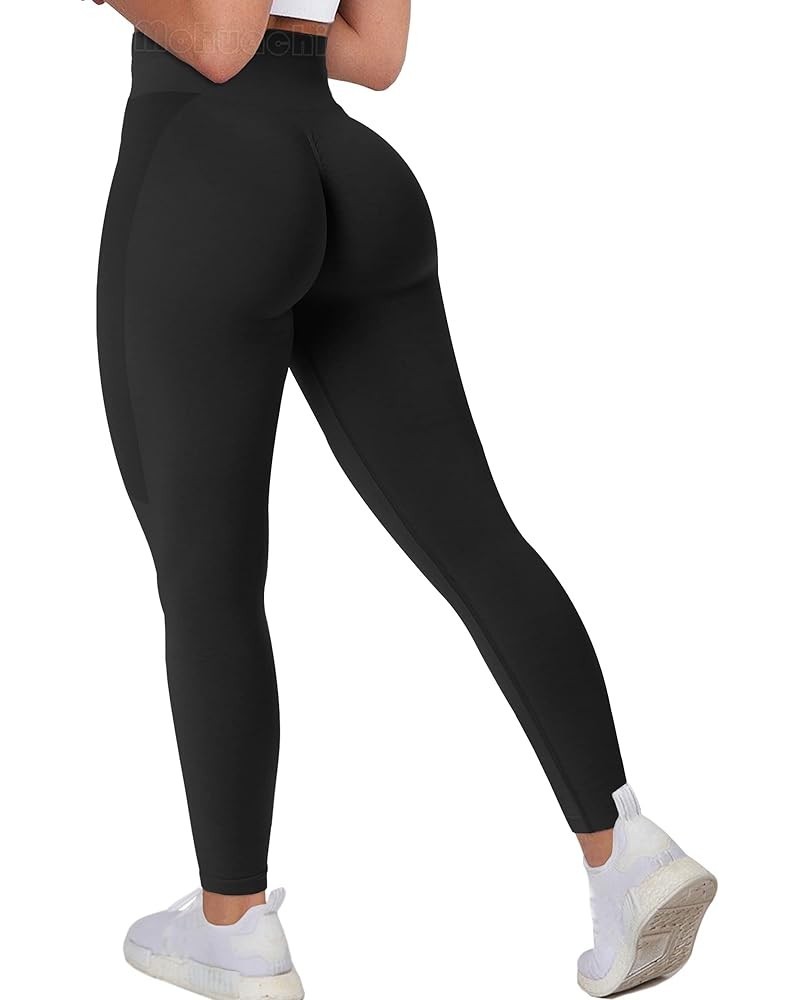 Butt Lifting Workout Leggings for Women High Waisted Yoga Pants Scrunch Butt Gym Seamless Booty Tights (1) Black $10.00 Activ...