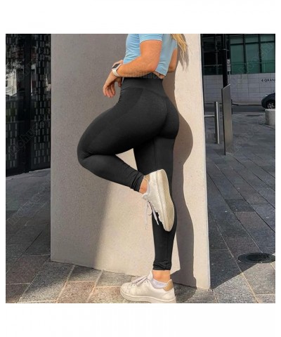 Butt Lifting Workout Leggings for Women High Waisted Yoga Pants Scrunch Butt Gym Seamless Booty Tights (1) Black $10.00 Activ...