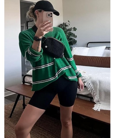 Womens 2 Piece Outfits Lounge Sets Striped Sweater Sets Cozy Knit Long Sleeve Pullover Green $25.14 Activewear