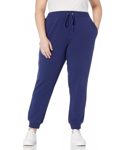 Women's Grace Supersoft Stretch Rib-Cuff Jogger Navy $12.89 Leggings