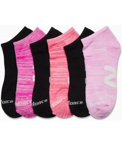 Women's Athletic Socks - Cushioned Low Cut Ankle Socks (6 Pack) Pink Logo $9.35 Activewear