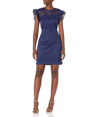 Women's Lace Cocktail Dress Navy $25.11 Dresses