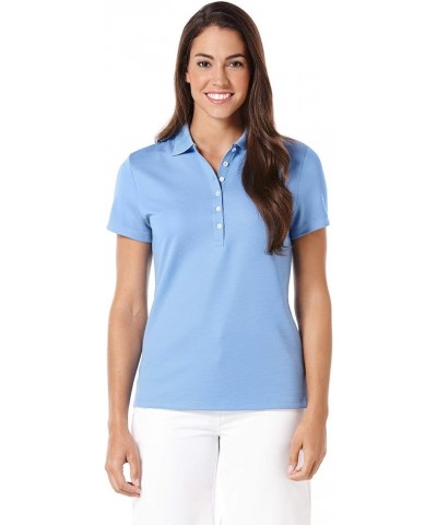 Women's Short Sleeve Ottoman Performance Golf Polo With Sun Protection (Size Small - 4X-Large) Provence $18.08 Shirts