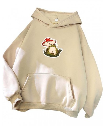 Women Lovely Hoodies, Women's Teen Girls Cute Frog Frog Hoodie Sweatshirts Loose Pullover Tops Shirts 02bkhaki $12.09 Hoodies...