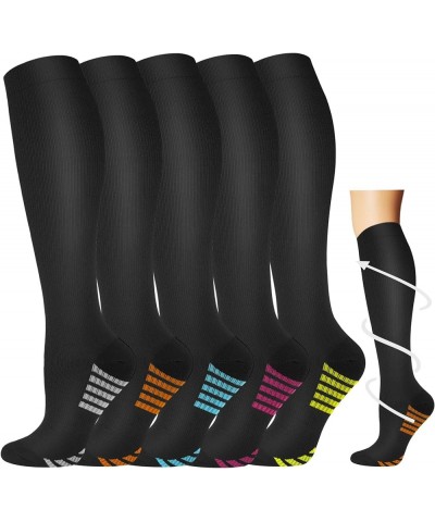 Graduated Medical Compression Socks for Women&Men Circulation Recovery-Knee High Supports Running Athletic Socks Multi02 XX-L...