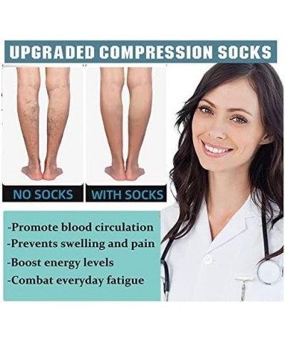 Graduated Medical Compression Socks for Women&Men Circulation Recovery-Knee High Supports Running Athletic Socks Multi02 XX-L...