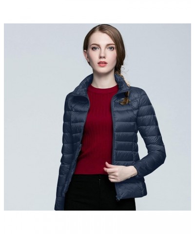 Packable Puffer Jacket Women Lightweight Short Down Jackets Winter Trendy Slim Fit Hooded Bubble Coat Light Puffer Jackets Na...