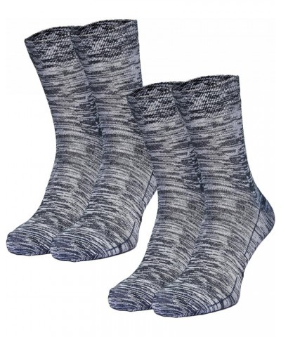 Thin Merino Wool Socks for Women and Men - Merino Wool Running Socks Quarter Style Space Blue Pack of 2 $12.64 Socks