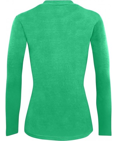 Women's Under Scrub Tee Crew Neck Long Sleeve T-Shirt Pack of 3 - Multi Pack of 3 Green $12.38 Tops