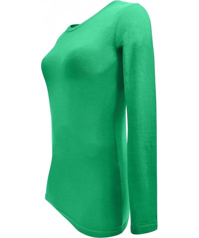 Women's Under Scrub Tee Crew Neck Long Sleeve T-Shirt Pack of 3 - Multi Pack of 3 Green $12.38 Tops