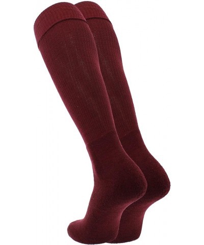 Soccer Socks Youth Toddler Adult Fold Down Top MS Multisport Tube Socks Maroon $8.39 Socks