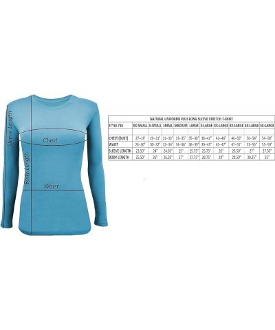 Women's Under Scrub Tee Crew Neck Long Sleeve T-Shirt Pack of 3 - Multi Pack of 3 Green $12.38 Tops