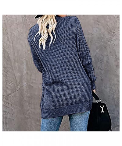 Cardigan Sweaters for Women, Casual Knit Cardigans Lightweight Soft Long Sleeve Open Front Loose Fit Sweater Outwear C1_navy ...