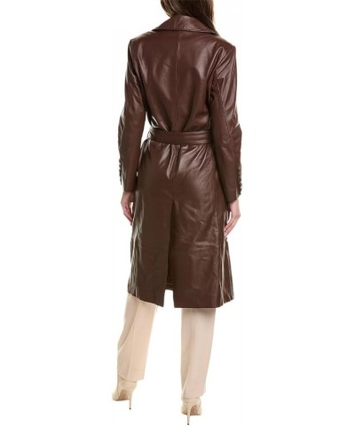 Erma Leather Trench Coat Brown $102.00 Coats