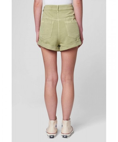 Womens Luxury Clothing Linen Cargo Shorts, Comfortable & Stylish, Green Light, 31 $13.41 Shorts