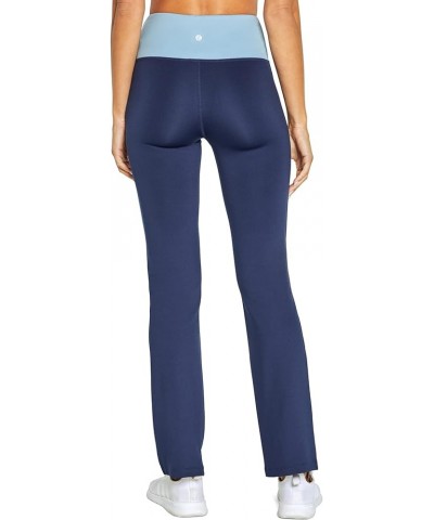 Women's Colorblock High Rise Flare Pant Peacoat/Fairy Tale $14.08 Activewear