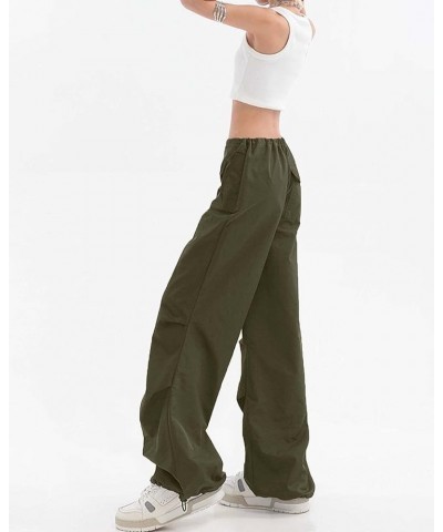 Cargo Pants Women, Parachute Pants for Women Baggy Low Waist Zipper Y2K Pants Light Baggy Jogger Relaxed Army Green 199 $9.53...