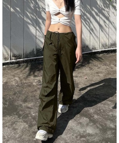 Cargo Pants Women, Parachute Pants for Women Baggy Low Waist Zipper Y2K Pants Light Baggy Jogger Relaxed Army Green 199 $9.53...