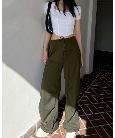 Cargo Pants Women, Parachute Pants for Women Baggy Low Waist Zipper Y2K Pants Light Baggy Jogger Relaxed Army Green 199 $9.53...