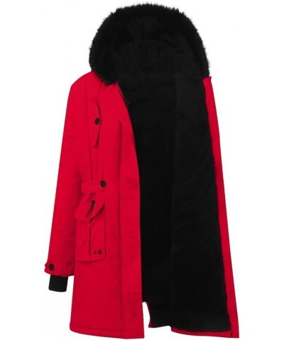 Women Plus Size Winter Coat Lapel Collar Long Sleeve Jacket Vintage Thicken Coat Jacket Womens Short Jackets And Ab-red $19.7...