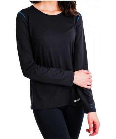 Women's Clima-Tek Crewneck Midweight Relaxed Fit Base Layer Medium Black $36.00 Activewear