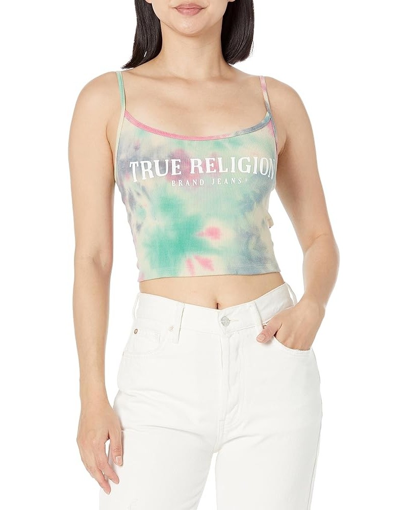 Women's Arched Logo Crop Cami Su Tie Dye $12.25 Tanks