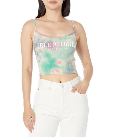 Women's Arched Logo Crop Cami Su Tie Dye $12.25 Tanks