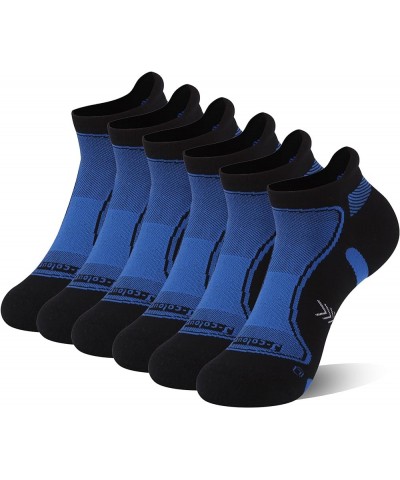 Copper Running Socks, Unisex Ankle Crew Moisture Wicking Anti Smell Sport Trekking Hiking Cushion Socks Blue $9.88 Socks