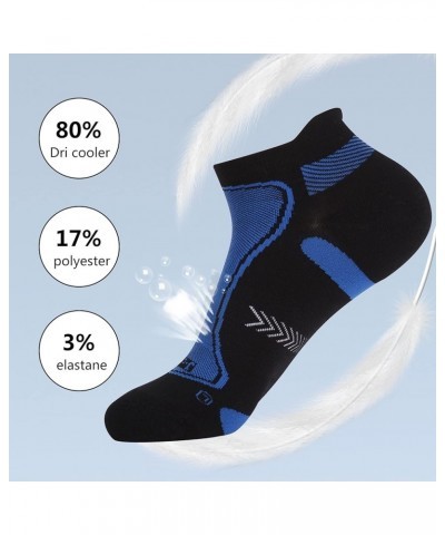 Copper Running Socks, Unisex Ankle Crew Moisture Wicking Anti Smell Sport Trekking Hiking Cushion Socks Blue $9.88 Socks